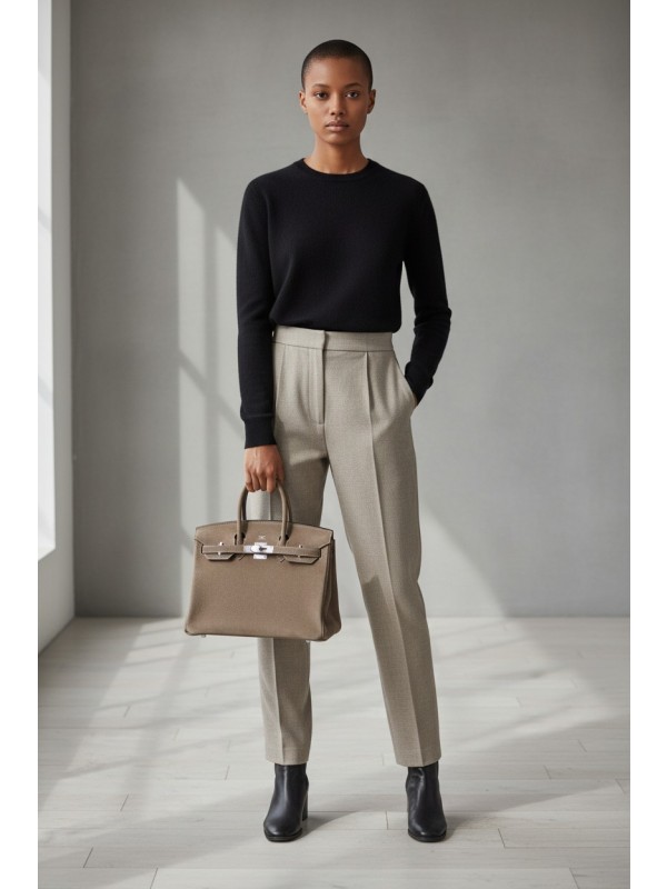 버킨 Birkin 스웨이드 30 Ck18 에토프(Etoupe) 그레이, 팔라듐 하드웨어