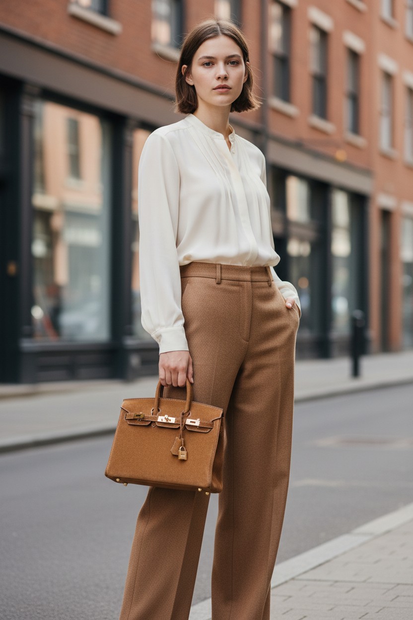 버킨 Birkin 20 스웨이드 클래식 브라운 (Classic Brown) 골드 하드웨어