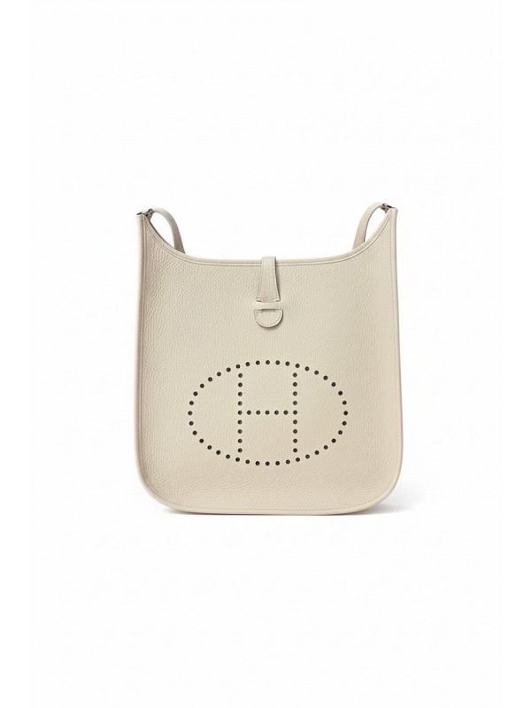 에블린 Evelyn 29 TC (Taurillon Clemence) 크림 화이트(Cream White) 실버 하드웨어