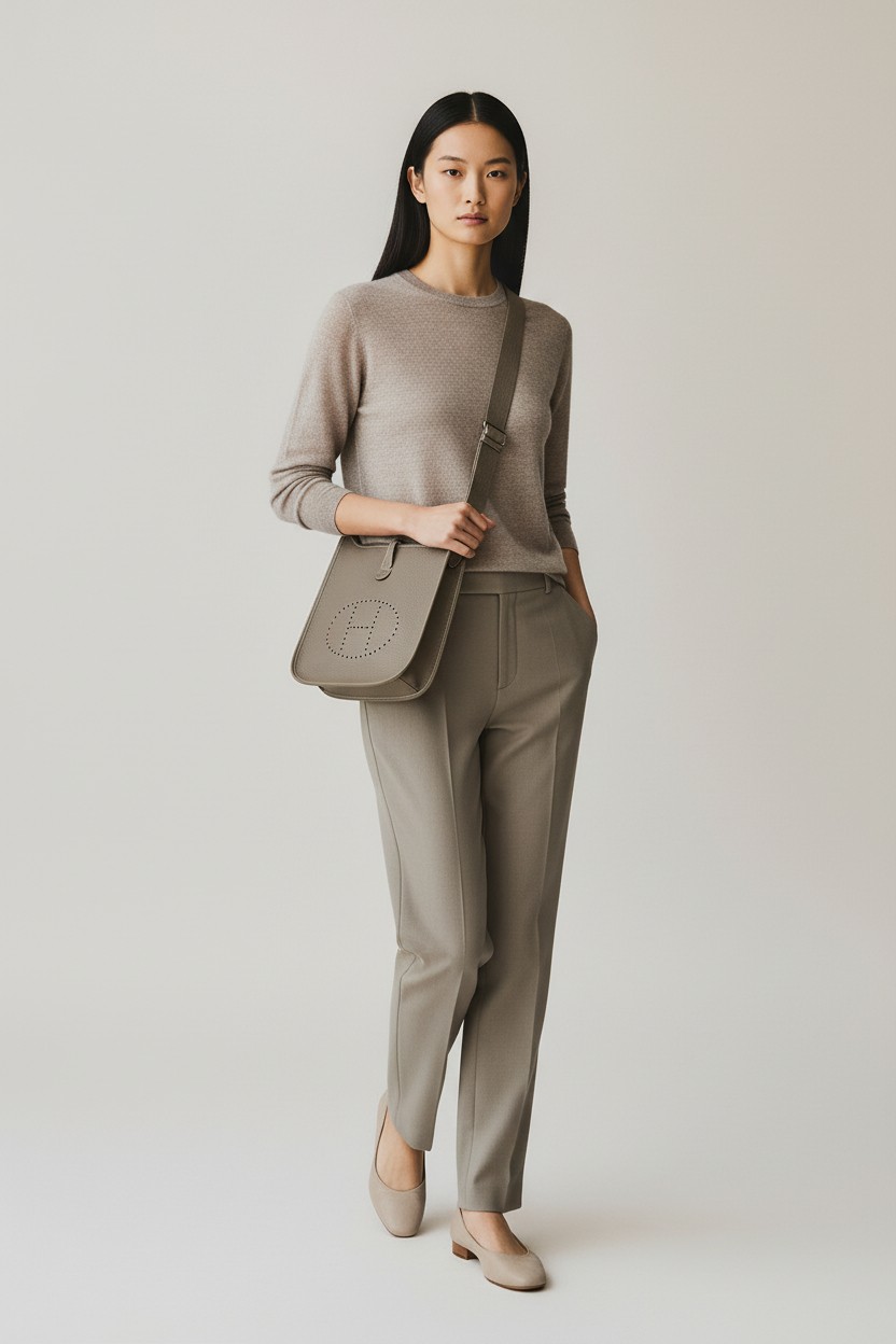 에블린 Evelyn 29 TC (Taurillon Clemence) 18 에토프 그레이(Etoupe) 골드 하드웨어