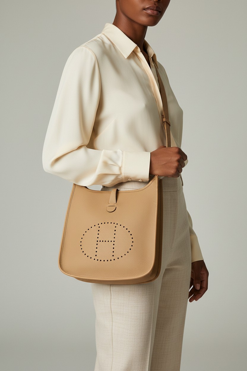 에블린 Evelyn 29 TC (Taurillon Clemence) 크림 베이지(Cream Beige) 골드 하드웨어