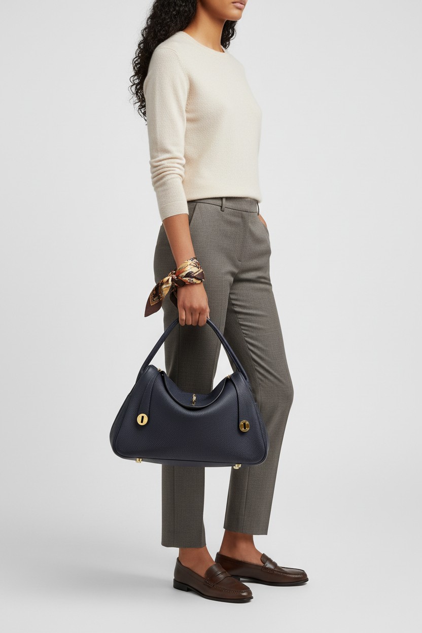 린디 Lindy 34 Clemence 딥 블루(Deep Navy) 골드 하드웨어