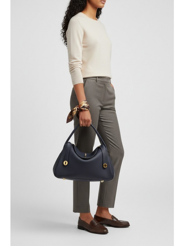 린디 Lindy 34 Clemence 딥 블루(Deep Navy) 골드 하드웨어