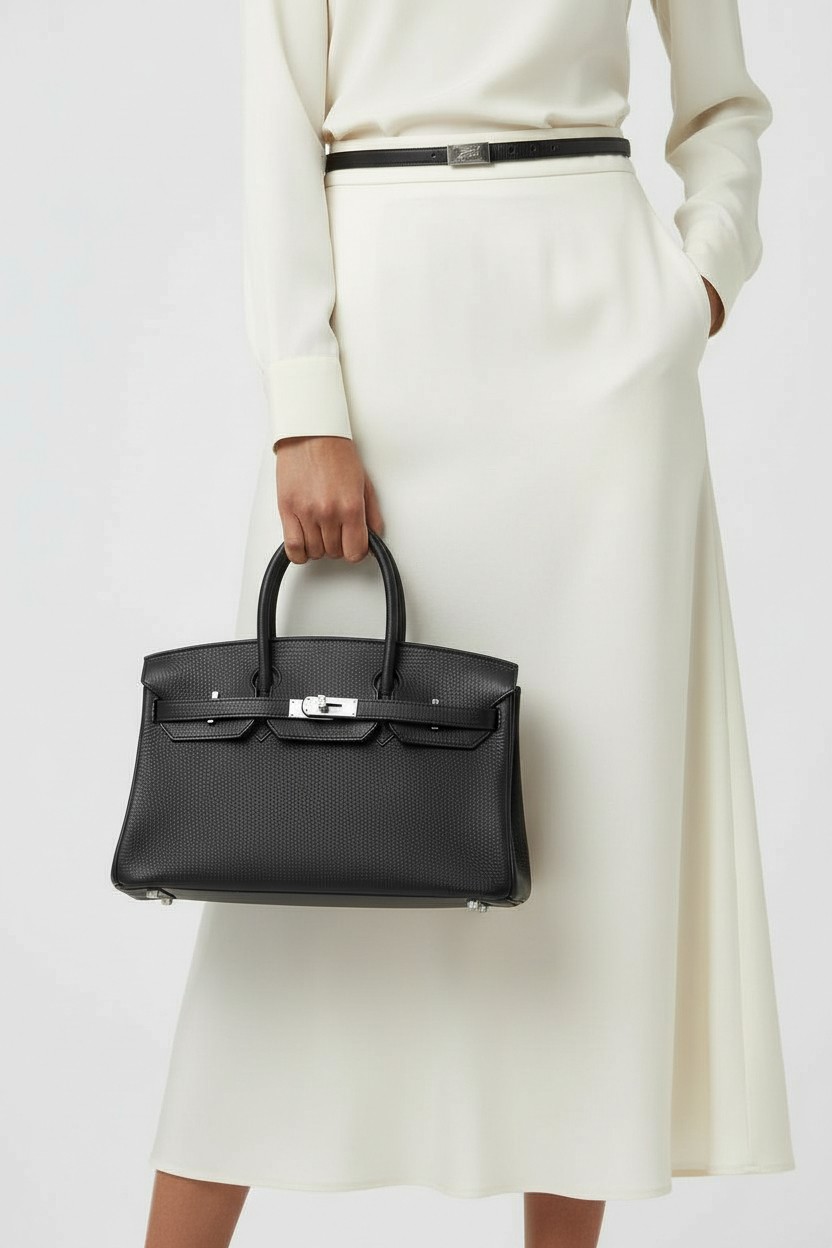 숄더 버킨 Shoulder Birkin 42 Togo 블랙(Black) 실버 하드웨어