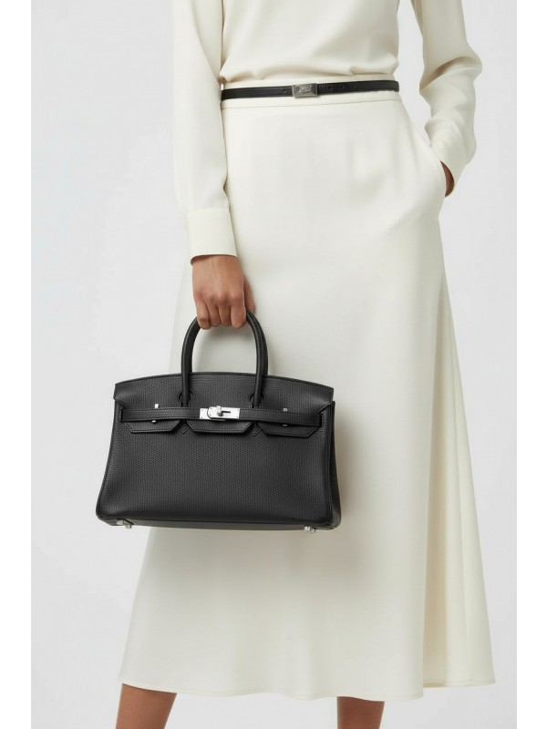 숄더 버킨 Shoulder Birkin 42 Togo 블랙(Black) 실버 하드웨어