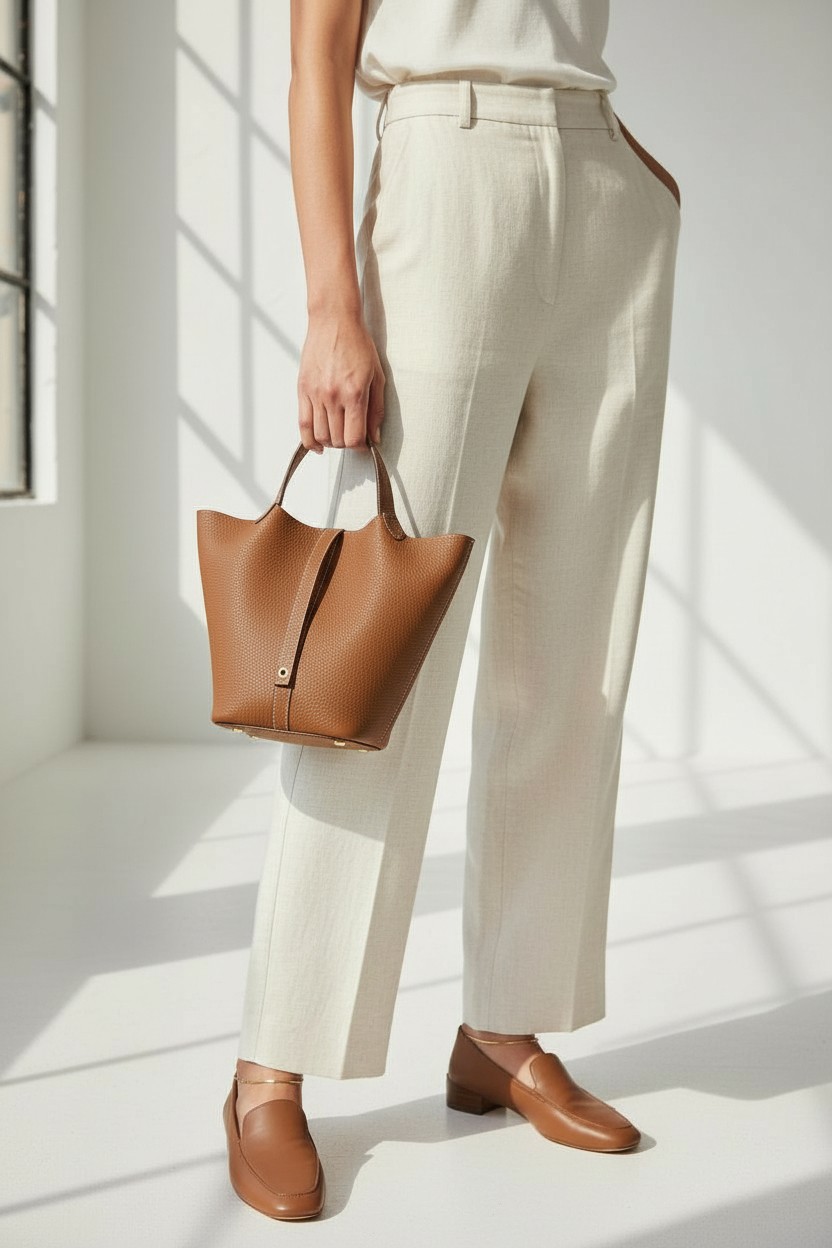 피코탄 락 Picotin Lock 18 TC(Taurillon Clemence) 골드 브라운(Gold Brown) 골드 하드웨어