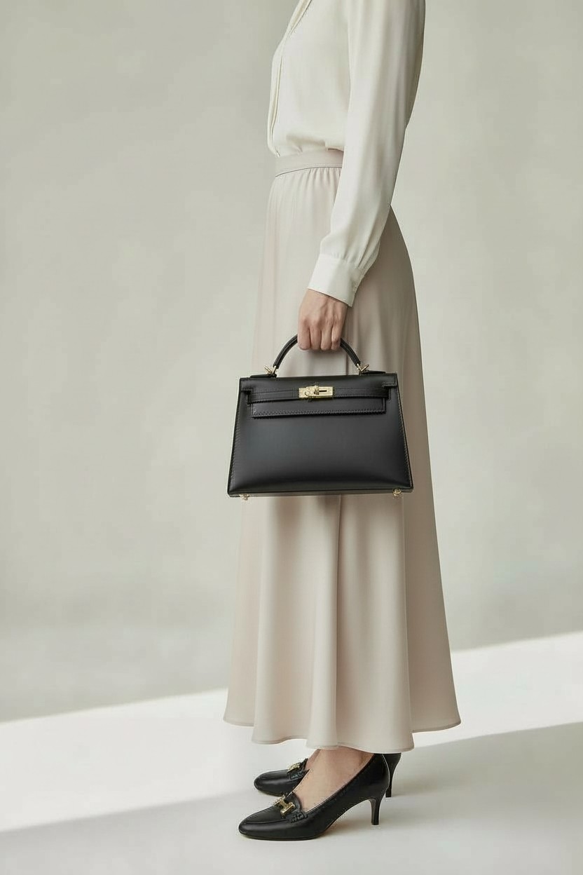 켈리 Kelly 22 Box Calf 블랙(Black) 골드 하드웨어