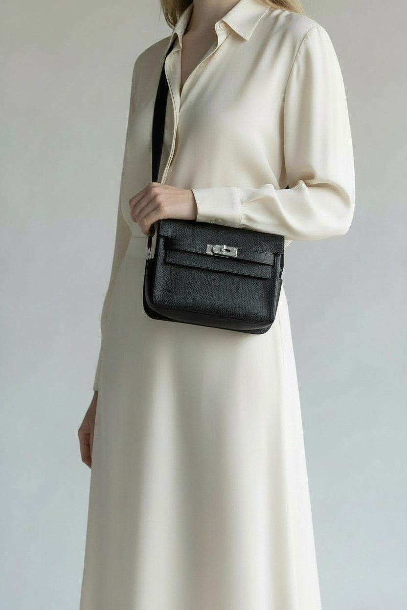 켈리 메신저 Kelly Messenger 25 Togo 블랙(Black) 실버 하드웨어