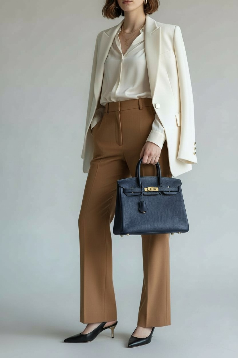 버킨 Birkin 30 Togo 미드나이트 블루(Blue Nuit) 골드 하드웨어