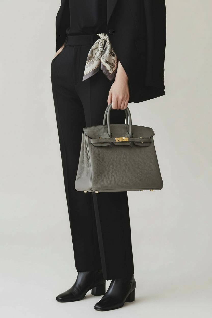 Birkin 버킨 25 Togo Étain 그레이 (8F) 골드 하드웨어