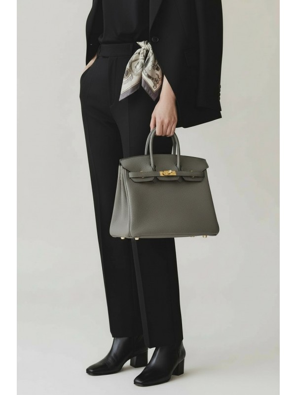 Birkin 버킨 25 Togo Étain 그레이 (8F) 골드 하드웨어