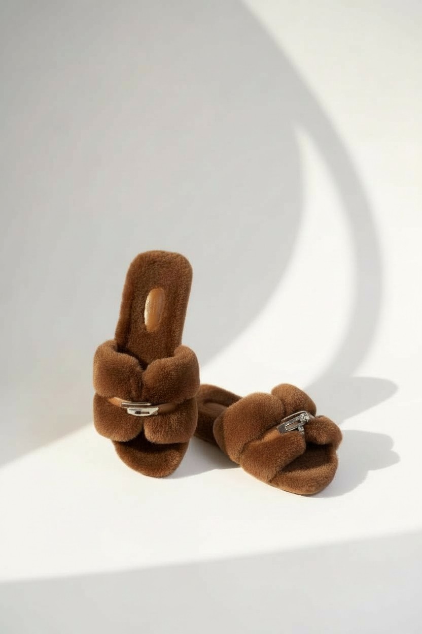 에르메스 Hermès 켈리 Kelly Buckle 퍼 슬리퍼