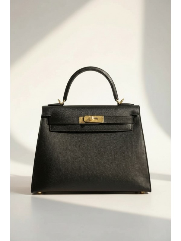 켈리 Kelly 28 Epsom Noir Black 골드 하드웨어