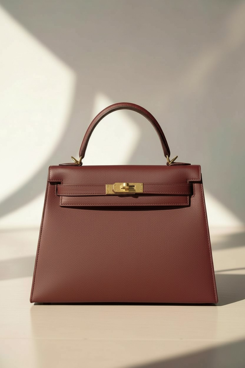 켈리 Kelly 28 Epsom Wine Red 골드 하드웨어