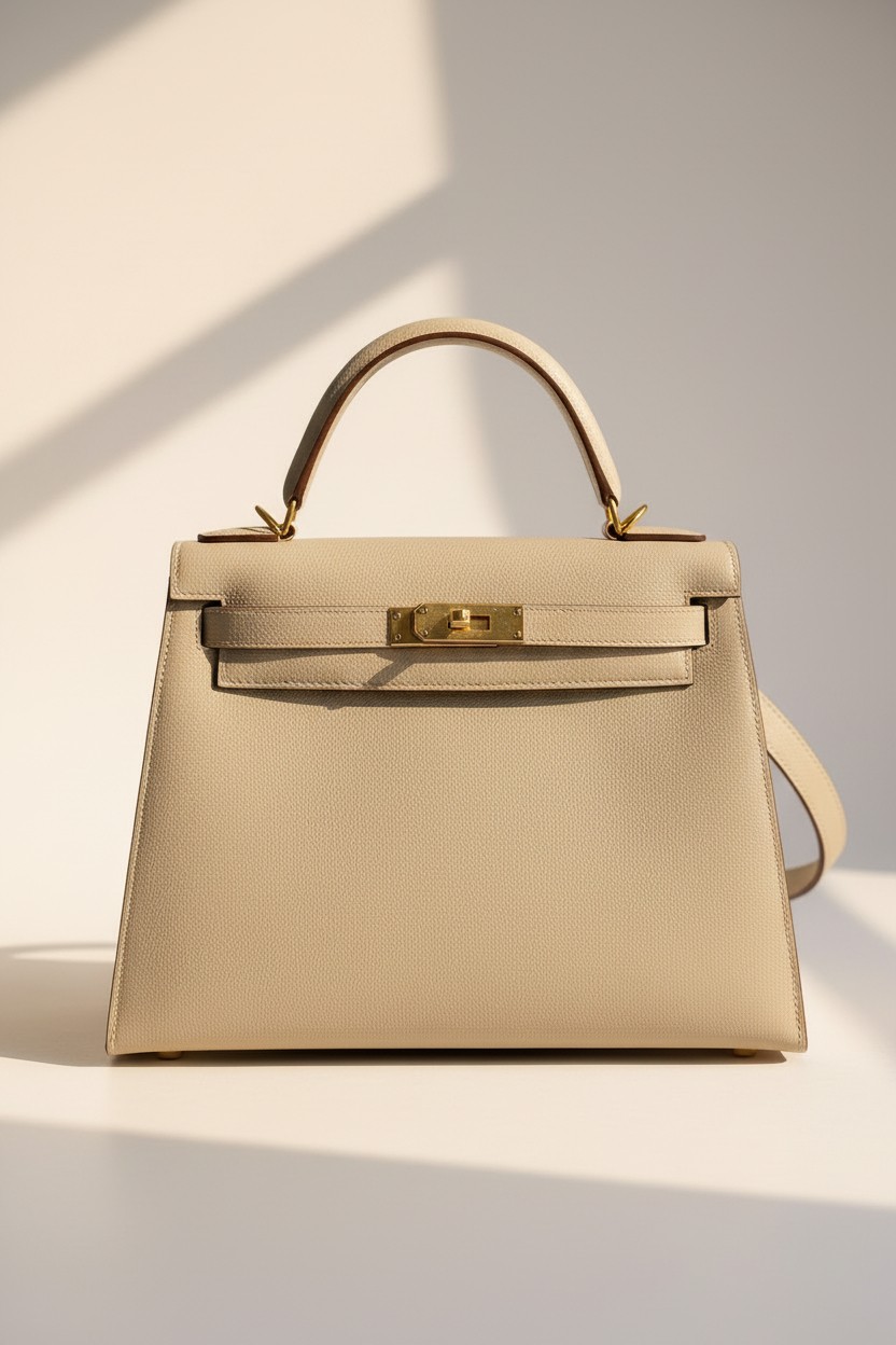 켈리 Kelly 28 Epsom Craie 골드 하드웨어